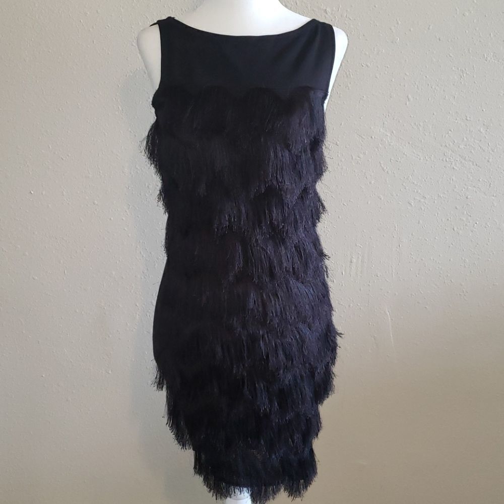 RACHEL Rachel Roy Dress, Sleeveless Boatneck Fring - Picture 2 of 7